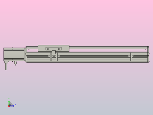 SYS14-300-BC-200W滚珠花健、支撑座、滚珠丝杠、交叉导轨、直线模组.STEP左视缩略图