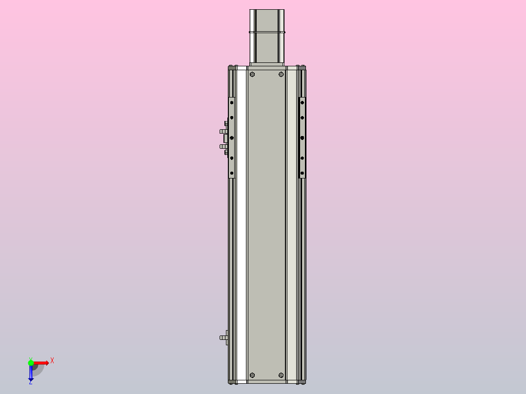 SYS14-300-BC-200W滚珠花健、支撑座、滚珠丝杠、交叉导轨、直线模组.STEP俯视图