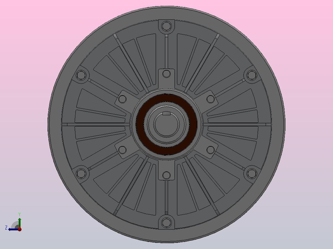 磁粉制动器ZKB25XN前视图