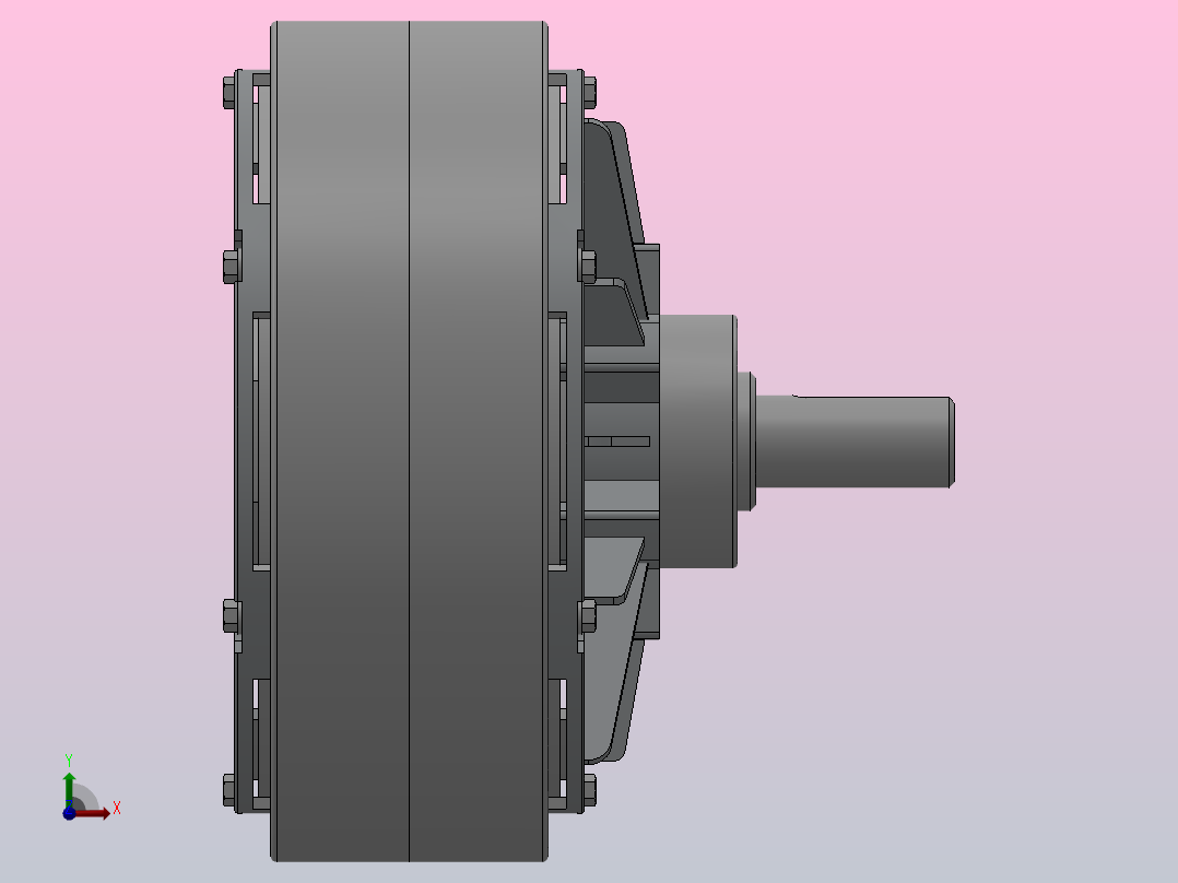 磁粉制动器ZKB25XN左视图