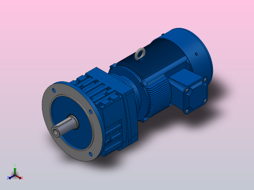 RF57法兰轴伸式安装斜齿轮减速机RF57-Y1.1-4P-90S-M1-0°-Φ250