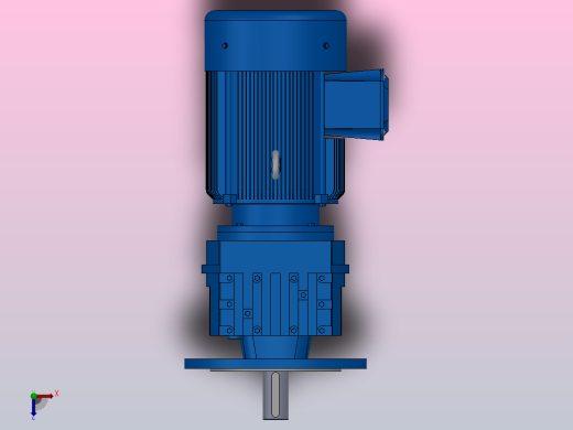 RF57法兰轴伸式安装斜齿轮减速机RF57-Y1.1-4P-90S-M1-0°-Φ250俯视缩略图