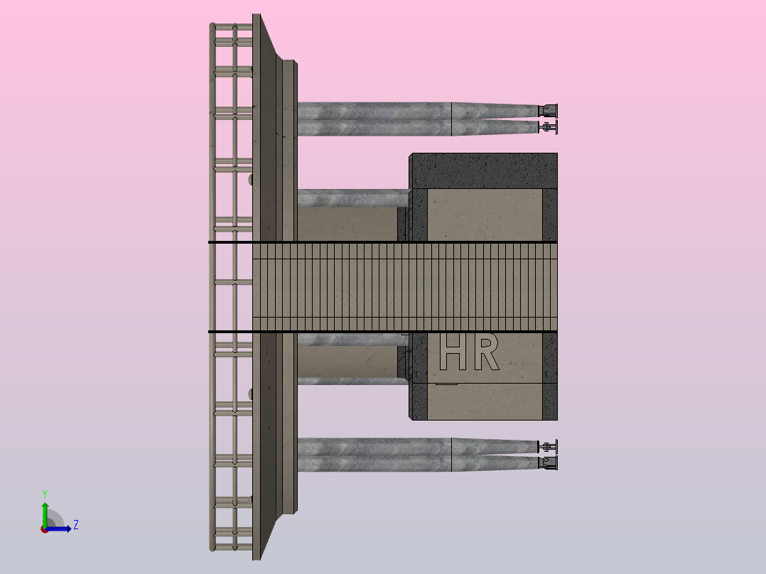直升机起飞及降落场左视图