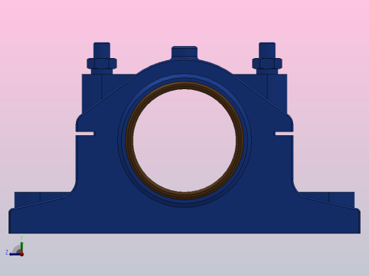 对开式二螺柱正滑动轴承_H2100前视缩略图