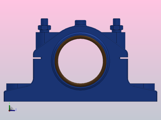 对开式二螺柱正滑动轴承_H2100后视缩略图