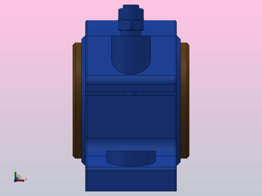 对开式二螺柱正滑动轴承_H2100左视缩略图