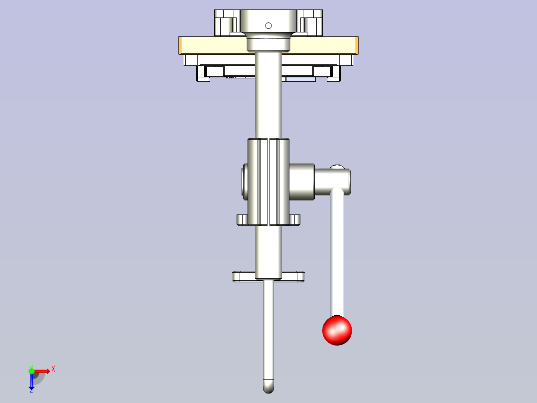 一款手动铆压治具模型俯视图