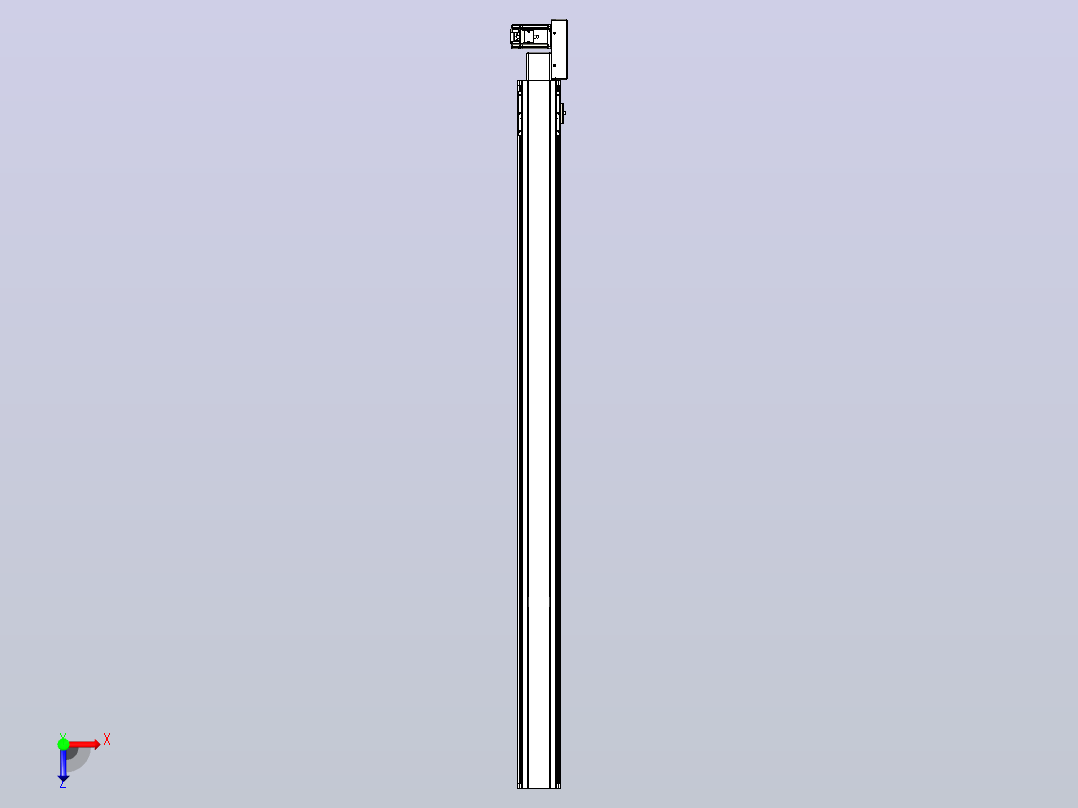 皮带直线轴半封闭可选导轨TPA-HNB-105D-90-L1550-ML-Y-P20-N3俯视图
