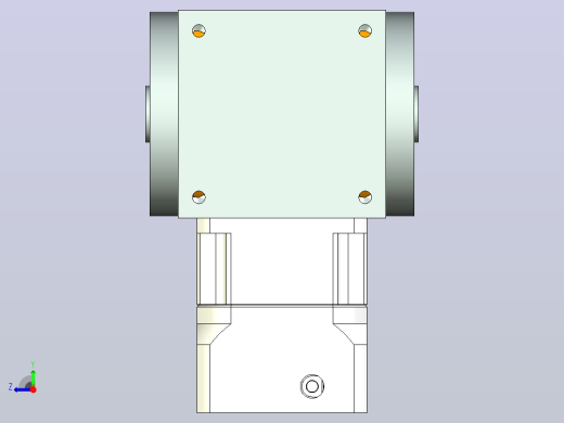 PW110双孔 PGH90-L1 19-70-90-M6 PW110转向器 双孔输出 带90 斜齿行星减速机右视缩略图