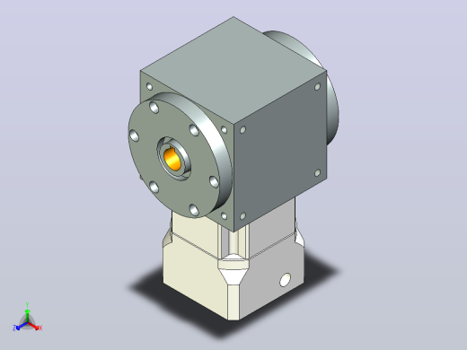 PW110双孔 PGH90-L1 19-70-90-M6 PW110转向器 双孔输出 带90 斜齿行星减速机正等轴测缩略图