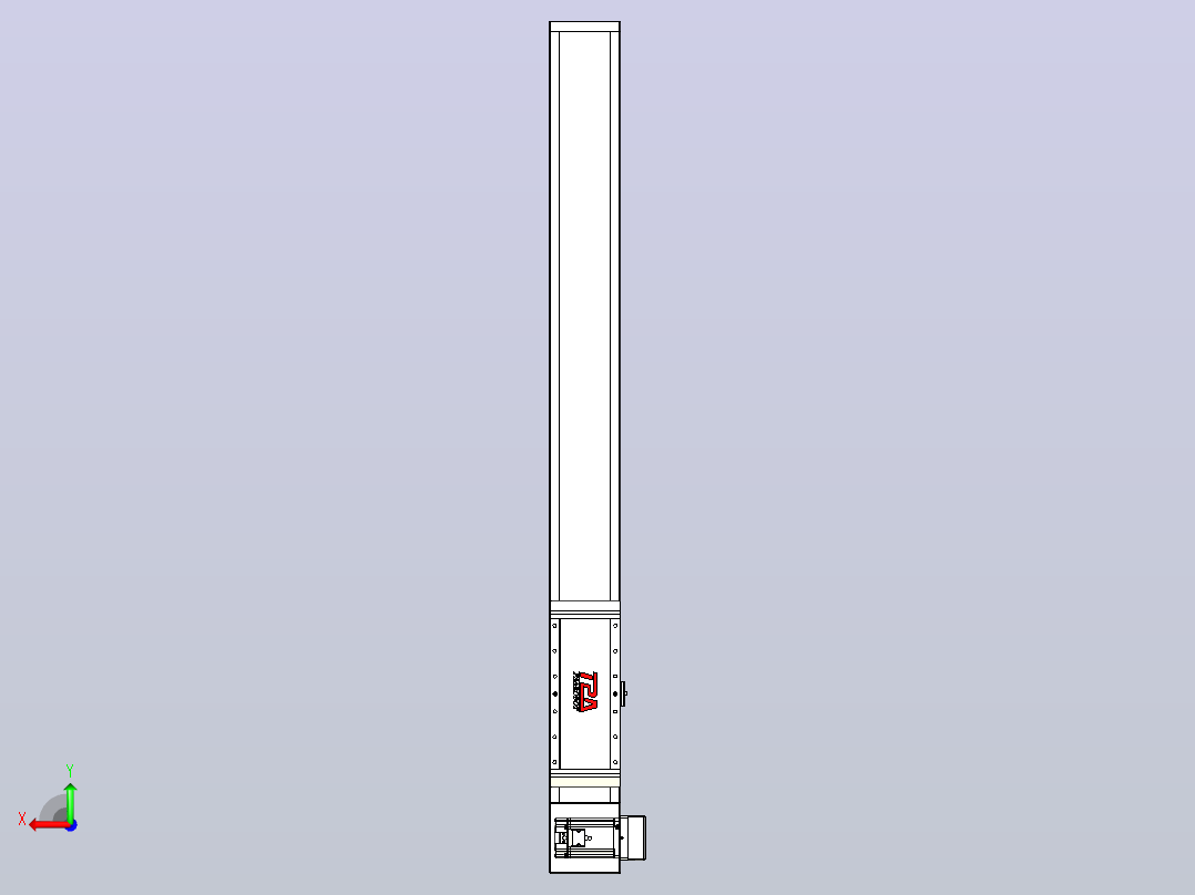 伺服电机集成皮带传动直线执行器TPA-OCB-140-256-L950-RU-P75-N3后视图