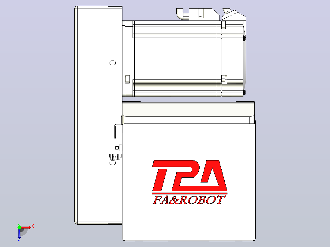 伺服电机集成皮带传动直线执行器TPA-OCB-140-256-L950-RU-P75-N3俯视图