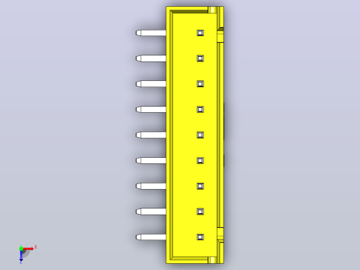 黄色JST XH 9针连接器P 2 54mm有角度俯视缩略图
