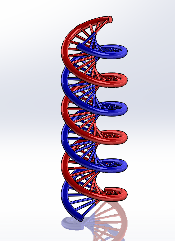该 3D 模型代表受 DNA 分子几何形状启发的双螺旋结构。缩略图