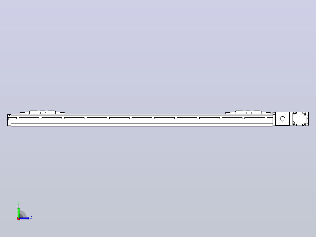 皮带直线轴双滑块型TPA-GCBS-120-P70-L350-QR-M20-N3左视图