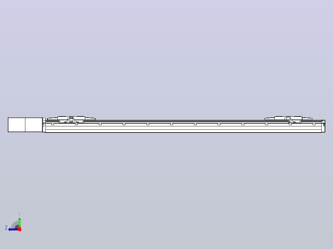 皮带直线轴双滑块型TPA-GCBS-120-P70-L350-QR-M20-N3右视图