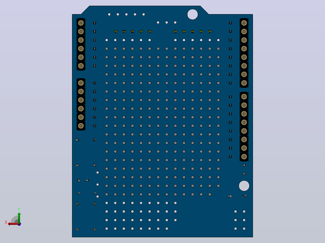 Arduino 原型扩展板后视图