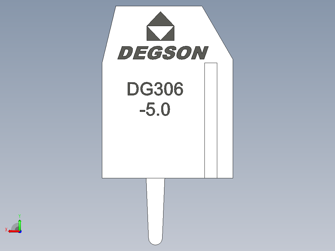 6针DG306 5白色间距5毫米后视图