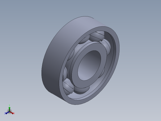 滚珠轴承 SKF 6304正等轴测缩略图