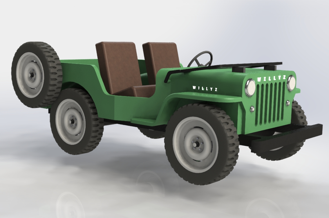 吉普车CJ-3B 1954年绿色