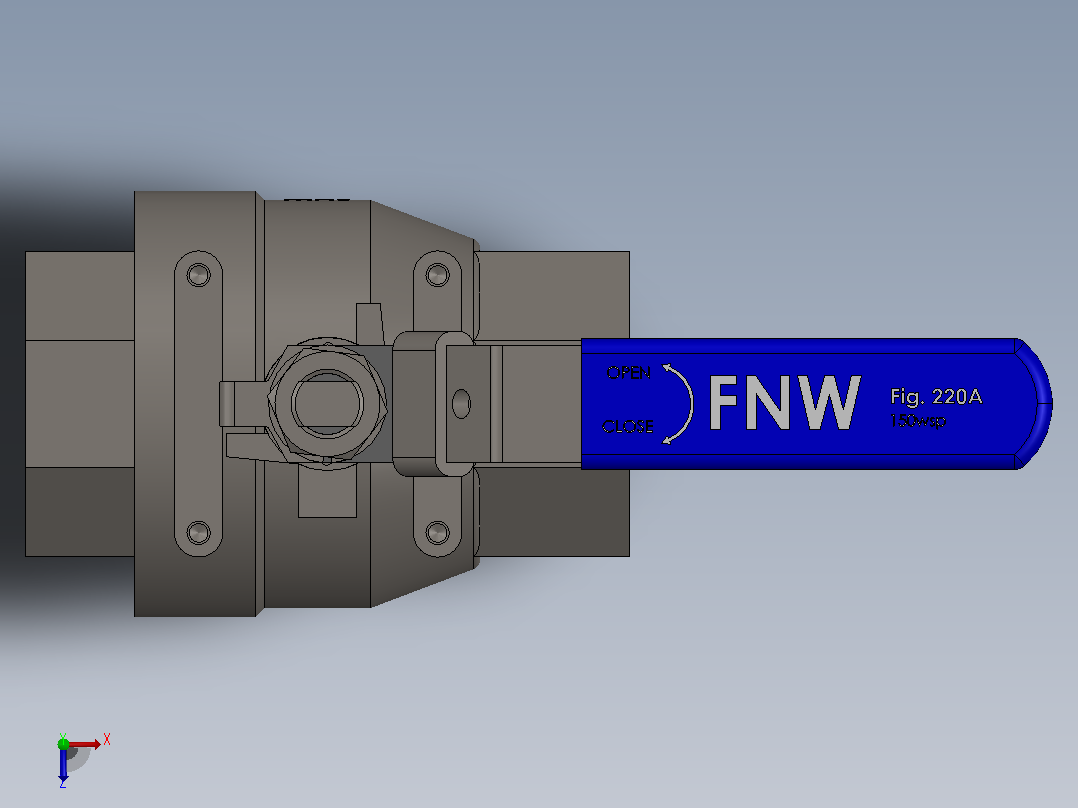 阀门、过滤器FNW-FNW220AL俯视图