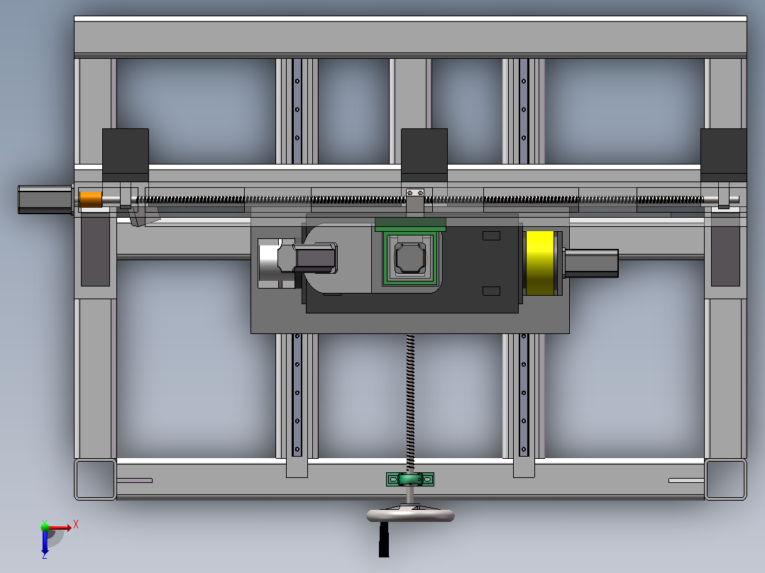 自动打磨机俯视图