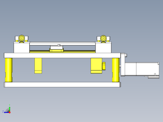 滚轮齿轮运送组件右视缩略图