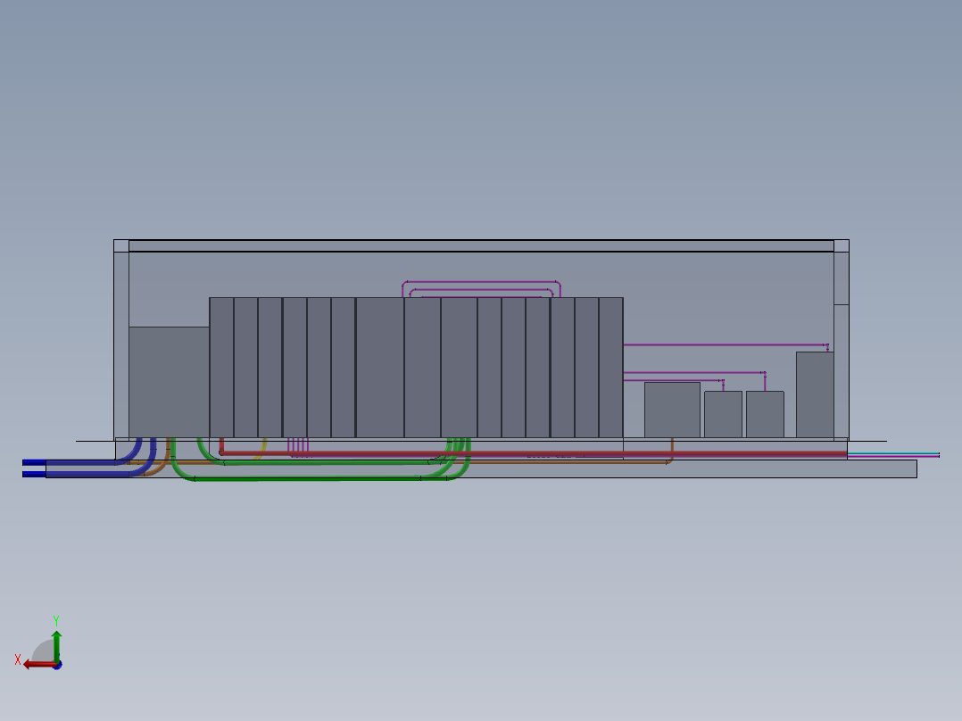 水利控制房机电房（SW2014后视图
