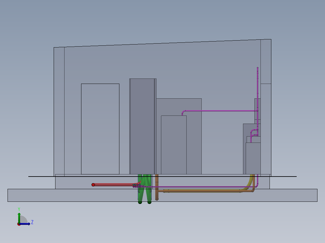水利控制房机电房（SW2014左视图