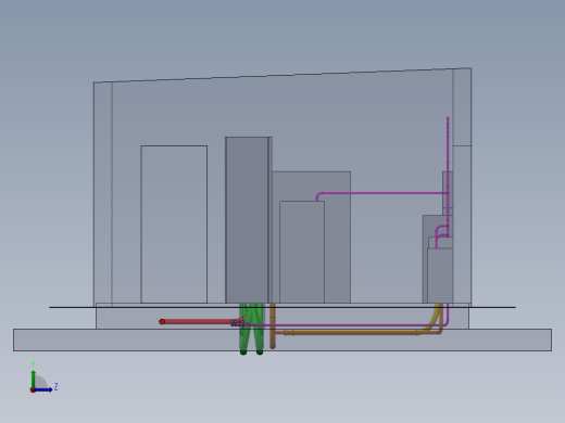 水利控制房机电房（SW2014左视缩略图
