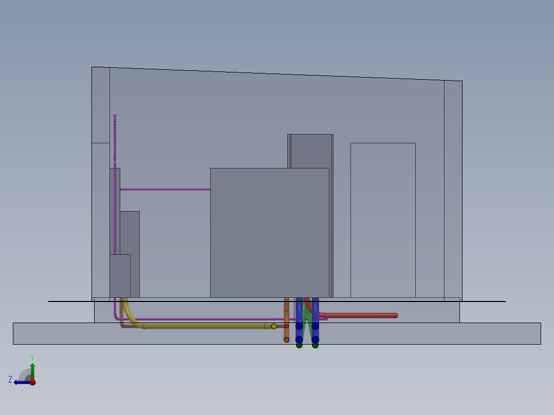 水利控制房机电房（SW2014右视图