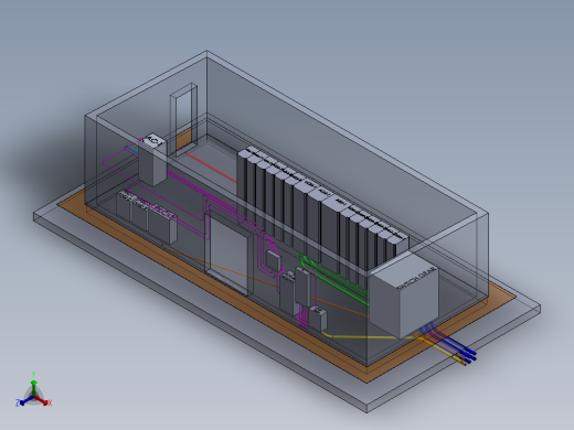 水利控制房机电房（SW2014正等轴测缩略图