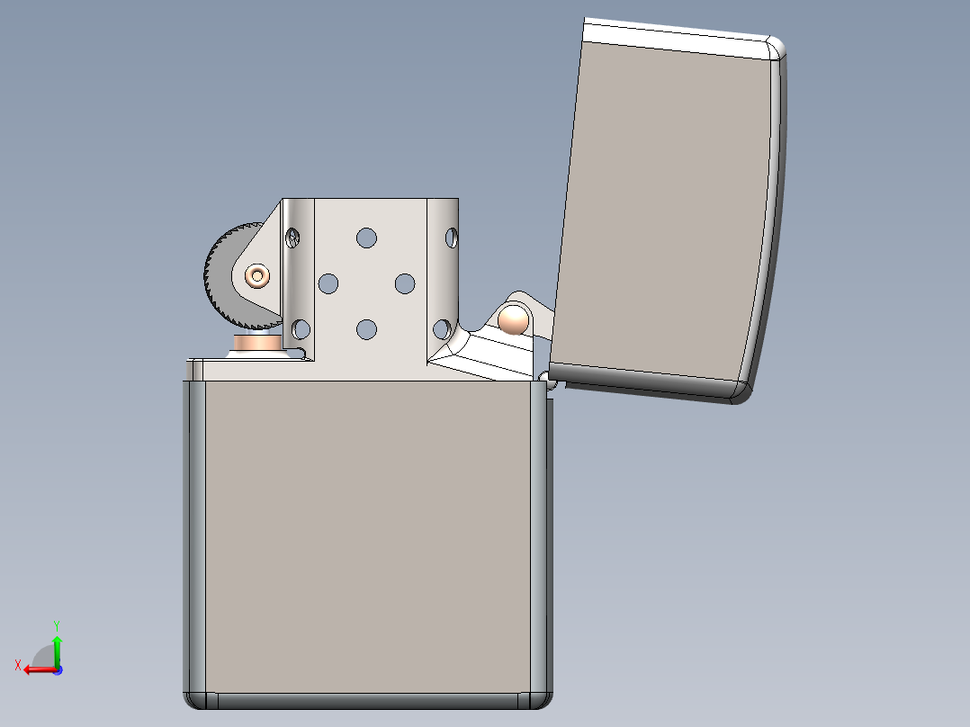 Zippo打火机SW2014后视图