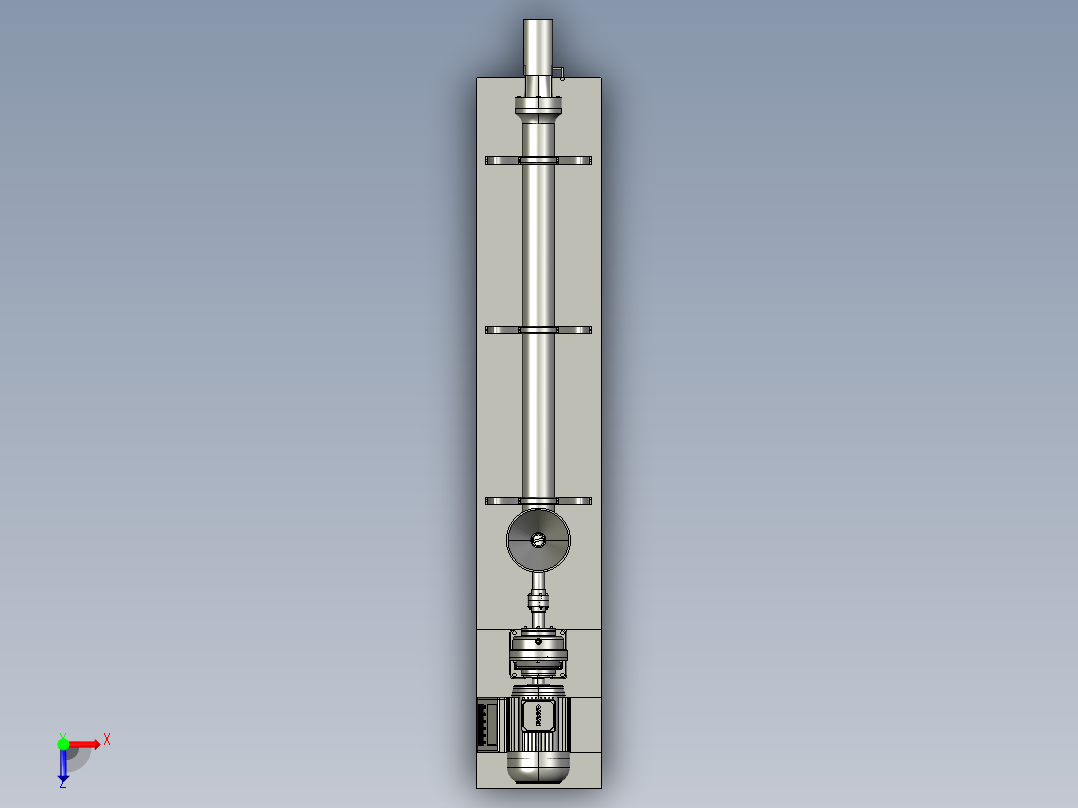 塑料挤出机3D模型俯视图