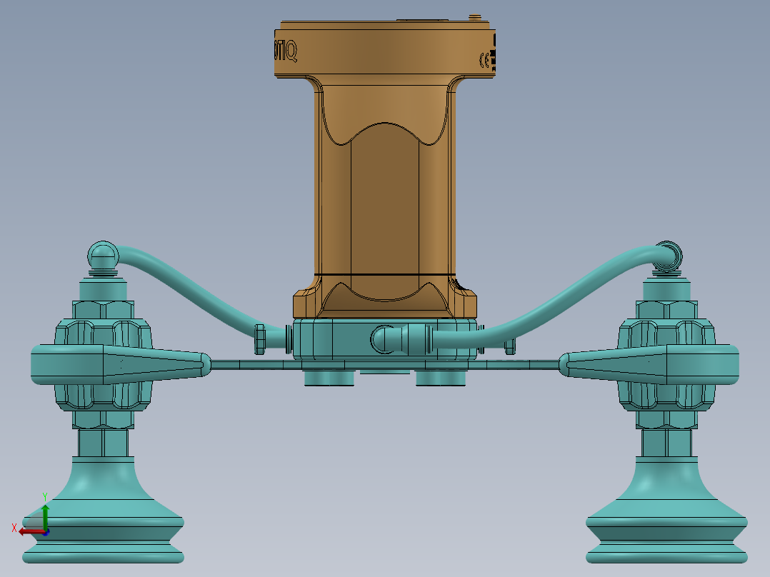 真空夹持器机器爪3D图纸 Solidworks设计 附STEP格式后视图