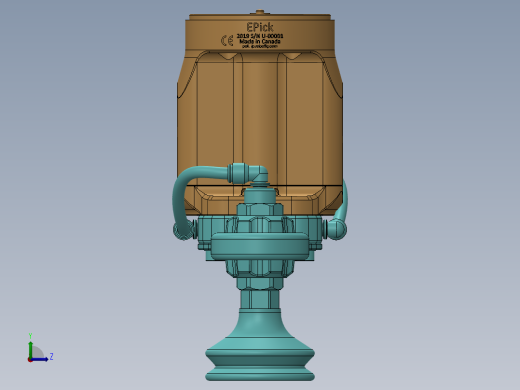 真空夹持器机器爪3D图纸 Solidworks设计 附STEP格式左视缩略图