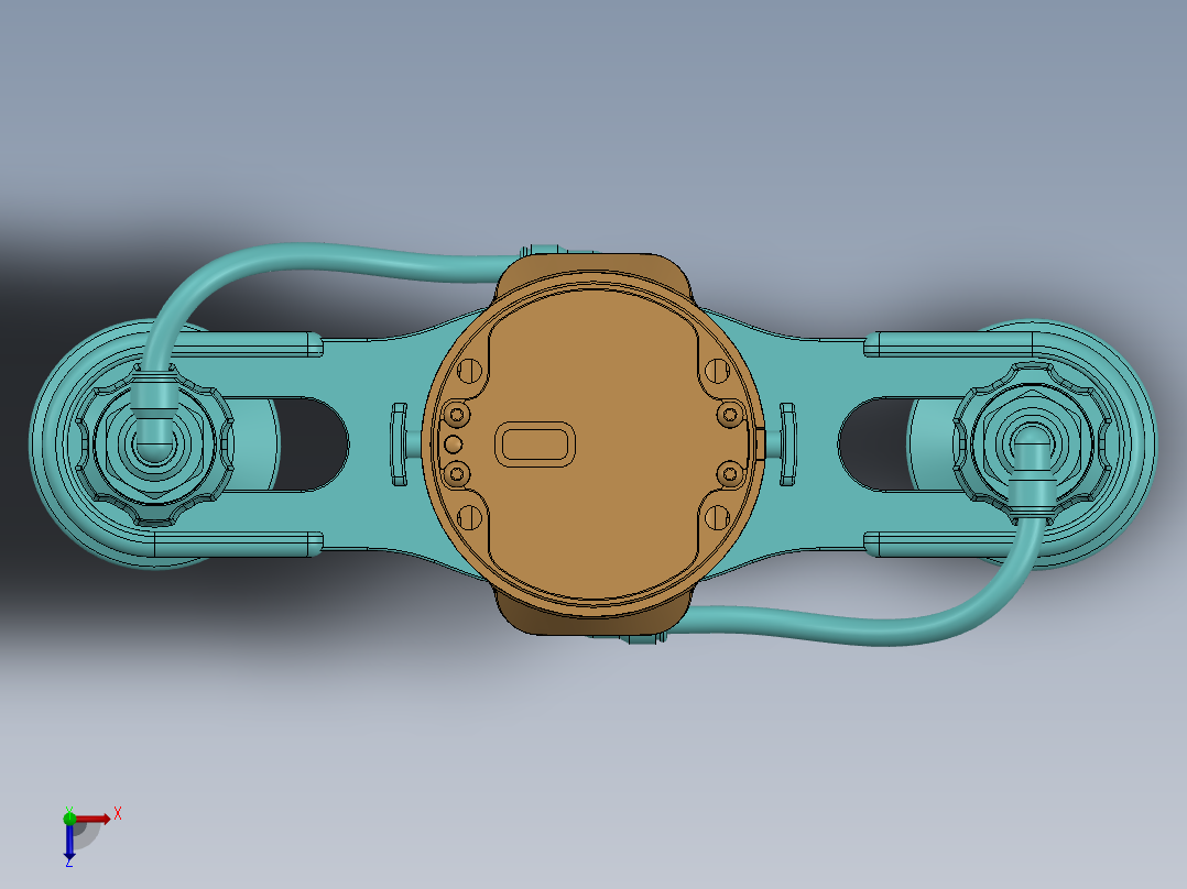 真空夹持器机器爪3D图纸 Solidworks设计 附STEP格式俯视图