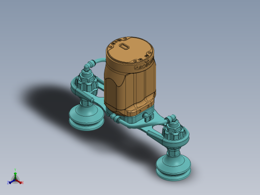 真空夹持器机器爪3D图纸 Solidworks设计 附STEP格式正等轴测缩略图