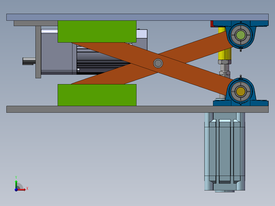 B3_剪叉式顶升机构（）前视图
