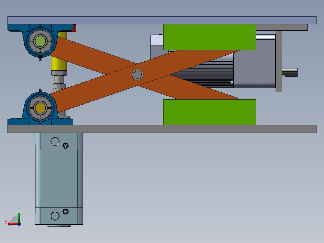 B3_剪叉式顶升机构（）后视图