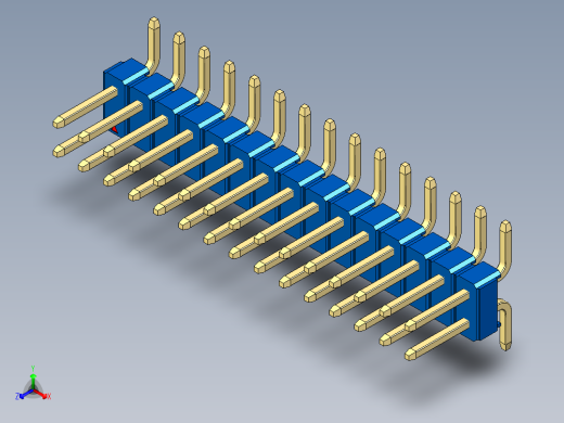 彩色公排针 100mil 2.54mm 系列-DS1022_blue_30p_100mil_TypeSMT_rev1.0