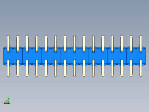 彩色公排针 100mil 2.54mm 系列-DS1022_blue_30p_100mil_TypeSMT_rev1.0后视缩略图
