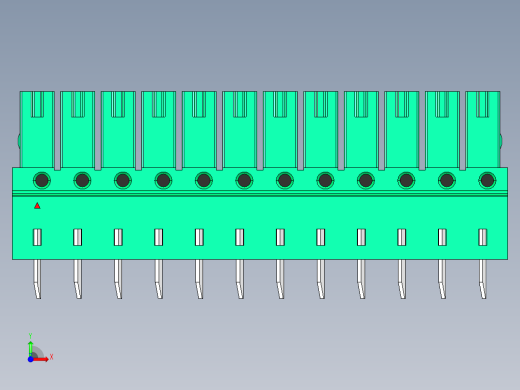 DEGSON 15EDG 系列 3.5mm 插拔式接线端子 FullPack-15EDGB-3.5-12P-14-00AH前视缩略图