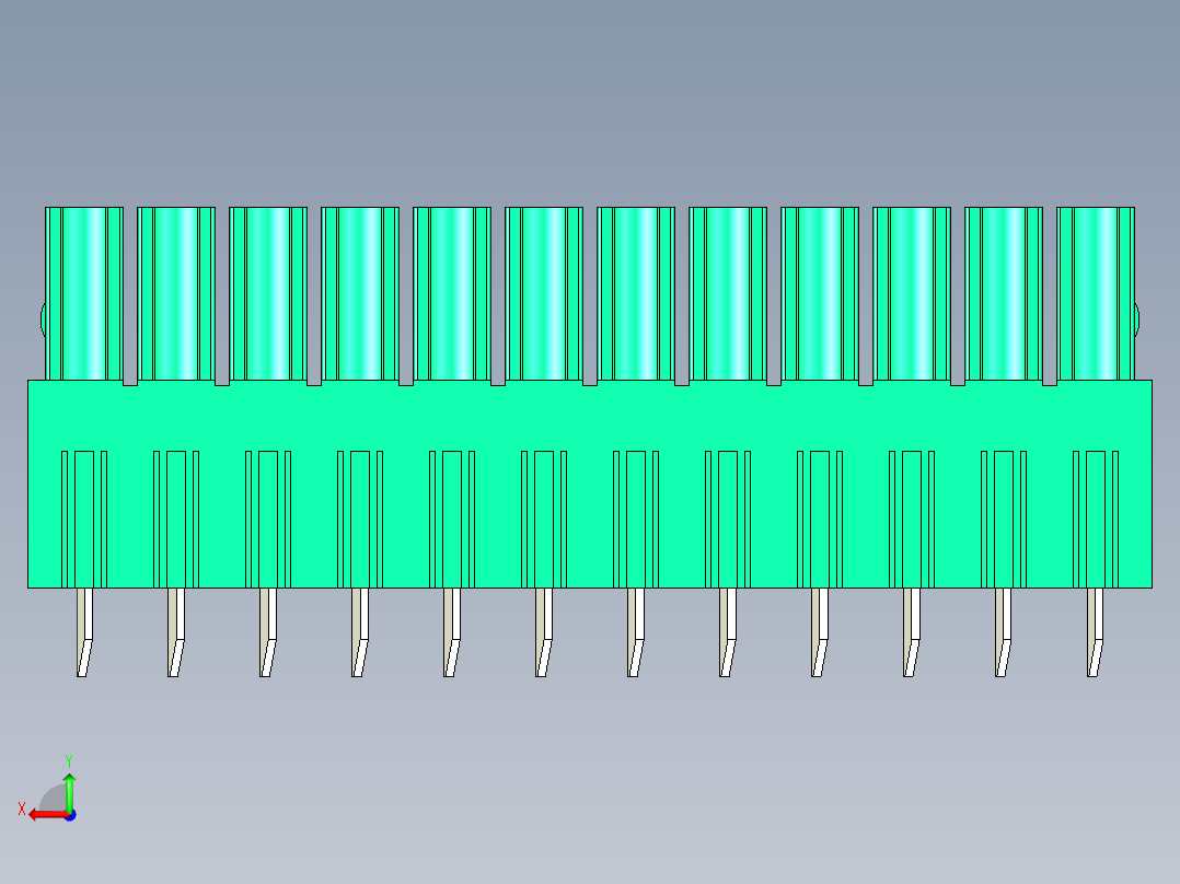 DEGSON 15EDG 系列 3.5mm 插拔式接线端子 FullPack-15EDGB-3.5-12P-14-00AH后视图
