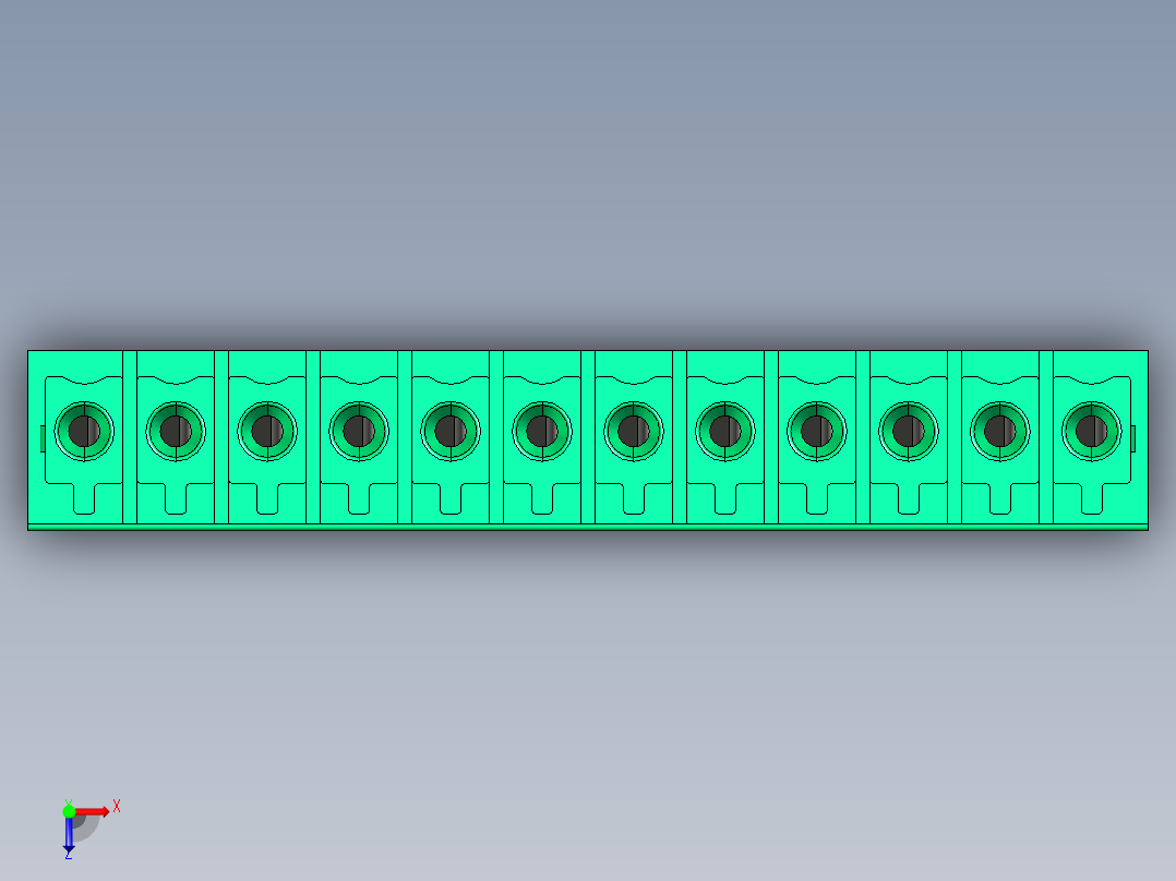 DEGSON 15EDG 系列 3.5mm 插拔式接线端子 FullPack-15EDGB-3.5-12P-14-00AH俯视图