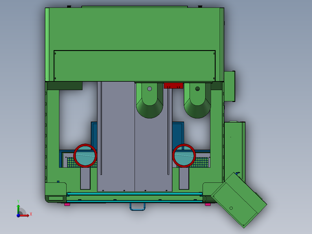 精雕机外壳前视图