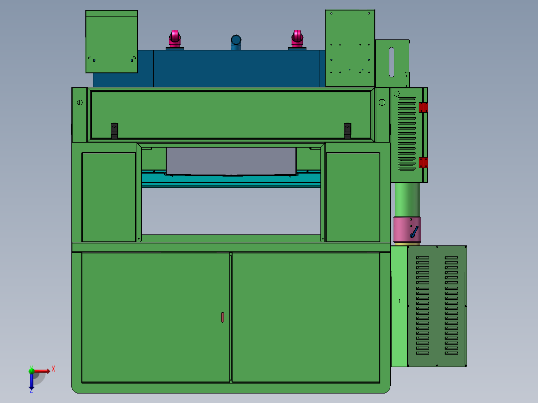 精雕机外壳俯视图
