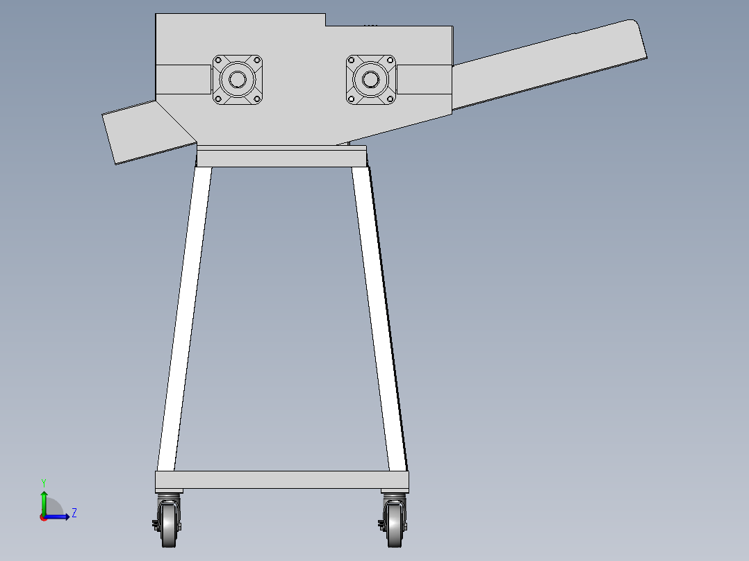 铡草机模型（三维+二维）左视图