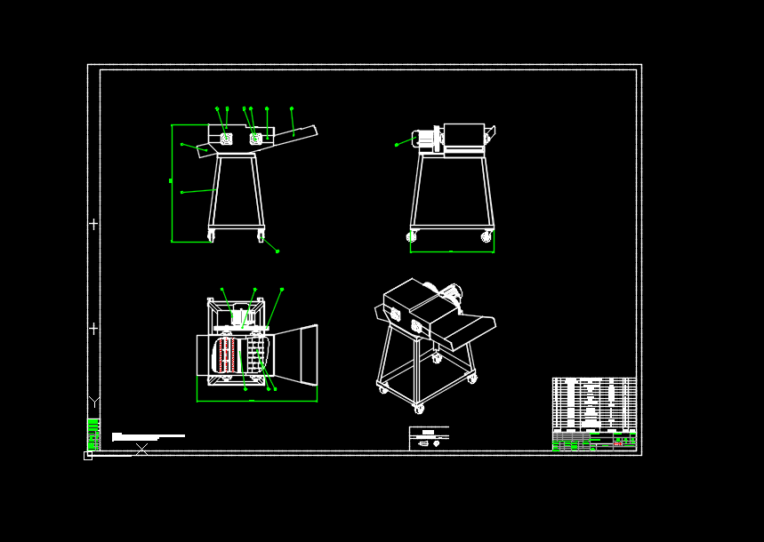 铡草机模型（三维+二维）