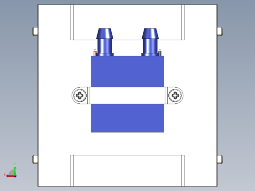热电帕尔贴流体冷却器模型半导体散热器后视缩略图